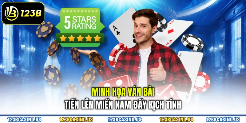 Minh họa ván bài Tiến lên miền Nam đầy kịch tính